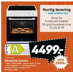 Bilka Keramisk komfur tilbud