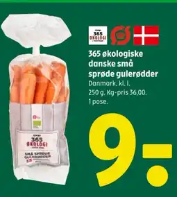 Coop 365 365 økologiske danske små sprøde gulerødder tilbud