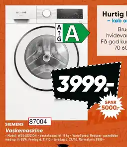 Bilka SIEMENS Vaskemaskine tilbud