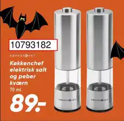 Bilka Køkkenchef elektrisk salt og peber kværn tilbud