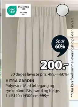JYSK HITRA GARDIN tilbud