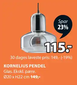 JYSK KORNELIUS PENDEL tilbud