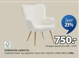 JYSK HUNDESTED LÆNESTOL tilbud