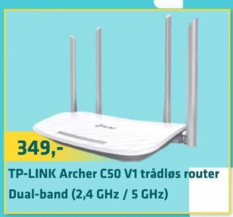 TP-LINK Archer C50 V1 trådløs router Dual-band (2,4 GHz / 5 GHz)