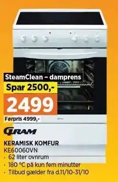 Power KERAMISK KOMFUR tilbud