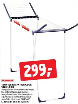 jem & fix LEIFHEIT Tørrestativ pegasus 180 maxx tilbud