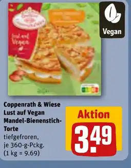 REWE DE Coppenrath & Wiese Lust auf Vegan Mandel-Bienenstich-Torte tilbud