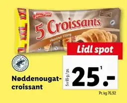 Lidl Nøddenougat- croissant tilbud