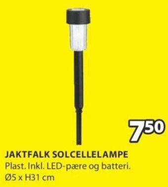 JYSK Jaktfalk Solcellelampe tilbud
