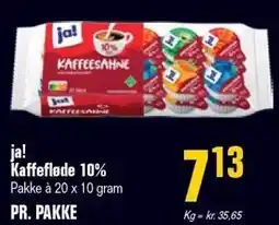 Otto Duborg ja! Kaffefløde 10% tilbud