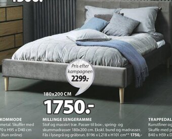 JYSK Millinge Sengeramme 180x200 cm tilbud
