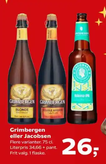 Kvickly GRIMBERGEN eller JACOBSEN tilbud