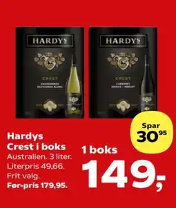 Kvickly HARDYS Crest i boks tilbud