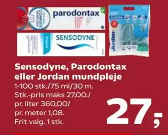 Kvickly SENSODYNE, Parodontax eller Jordan mundpleje tilbud