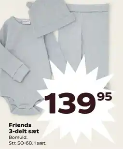 Kvickly Friends 3-delt sæt tilbud