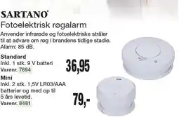 Harald Nyborg SARTANO Fotoelektrisk røgalarm tilbud