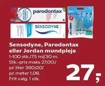 SuperBrugsen Sensodyne, parodontax eller Jordan mundpleje tilbud