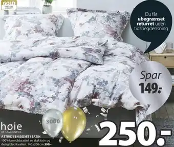 JYSK Høie Astrid Sengesæt I Satin tilbud