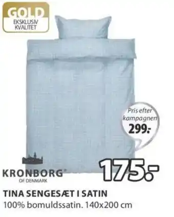 JYSK Kronborg Tina Sengesæt I Satin tilbud