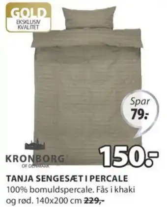 JYSK Kronborg Tanja Sengesæt I Percale tilbud
