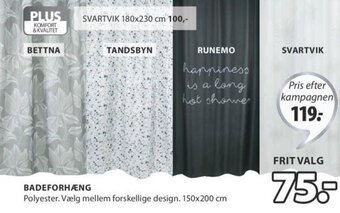 JYSK Badeforhæng tilbud