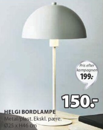 JYSK Helgi Bordlampe tilbud