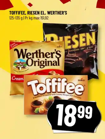 Løvbjerg TOFFIFEE, RIESEN EL. WERTHER’S tilbud