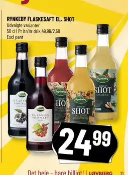 Løvbjerg RYNKEBY FLASKESAFT EL. SHOT tilbud