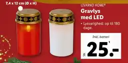 Lidl Gravlys med LED tilbud