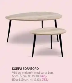 Daells Bolighus KORFU SOFABORD tilbud