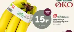 SPAR Grøn Balance Økologiske Bananer tilbud
