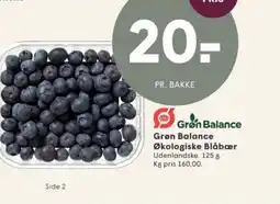 SPAR Grøn Balance Økologiske Blåbær tilbud