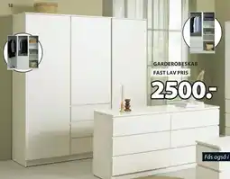 JYSK GARDEROBESKAB tilbud