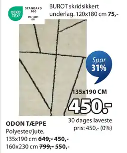 JYSK ODON TÆPPE tilbud
