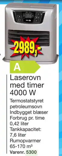 Harald Nyborg Laserovn med timer 4000 W tilbud