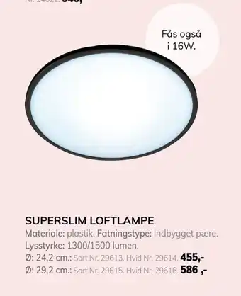 Daells Bolighus SUPERSLIM LOFTLAMPE tilbud