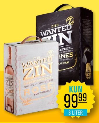 Priss Wanted zin bib rødvin rosé tilbud