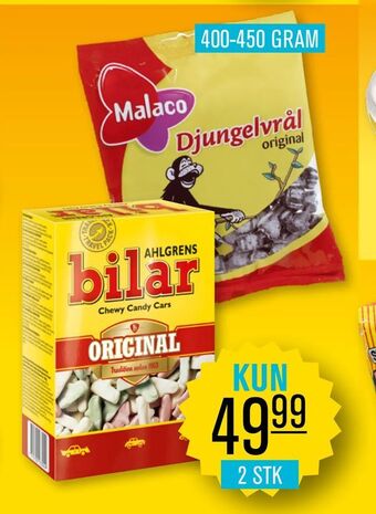 malaco djungelvrål ahlgrens bilar