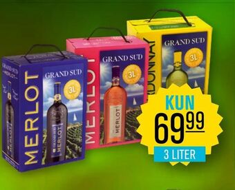 Grand sud bib rødvin hvidvin rosé
