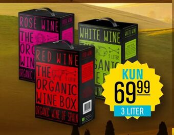 Priss Organic wine box bib rødvin hvidvin rosé tilbud