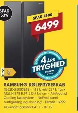 Punkt1 SAMSUNG KØLEFRYSESKAB tilbud