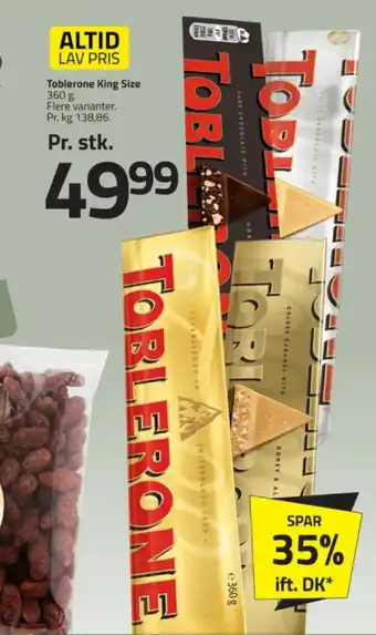 Fleggaard TOBLERONE King Size tilbud