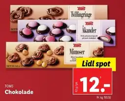 Lidl TOMS Chokolade tilbud