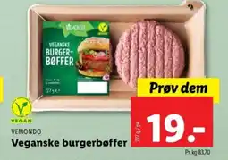 Lidl VEMONDO Veganske burgerbøffer tilbud
