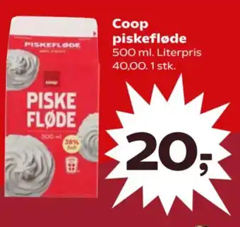 Kvickly COOP piskefløde tilbud