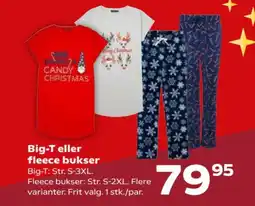 Kvickly Big-T eller fleece bukser tilbud