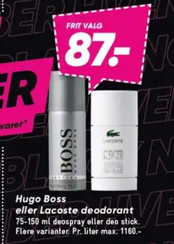 Bilka HUDO BOSS eller Lacoste deodorant tilbud