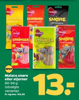Netto Malaco snøre eller stjerner tilbud