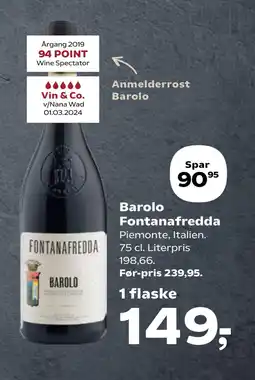 SuperBrugsen Barolo Fontanafredda tilbud