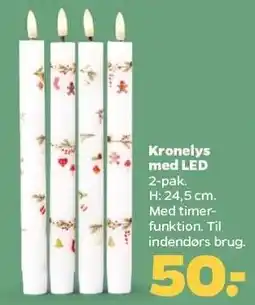 Netto Kronlys med LED tilbud